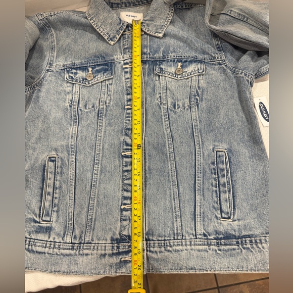 NWT Old Navy "US Flag" Jean Denim Jacket Medium Wash 100% Cotton Size Large - Picture 16 of 16